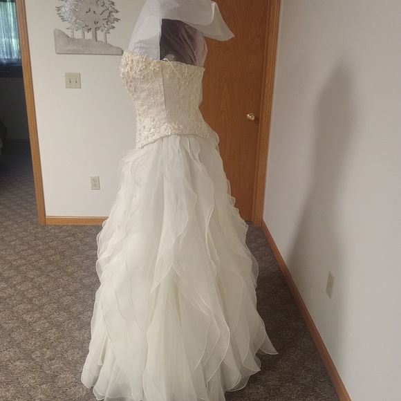 Pronovias, strapless, ivory wedding dress - Picture 3 of 5